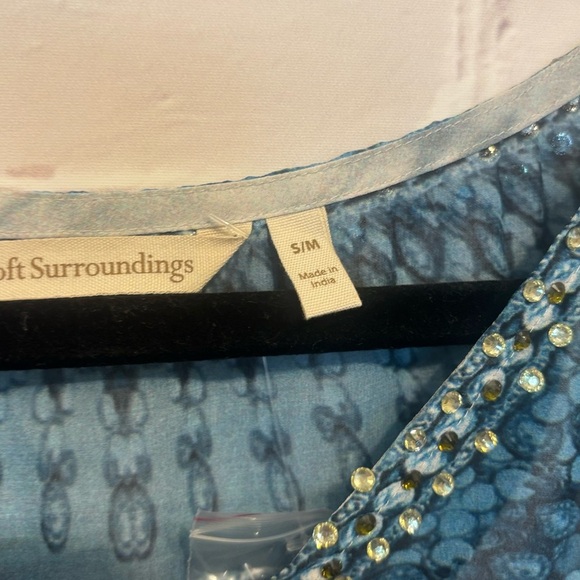 Soft Surroundings animal print chiffon kaftan dress in size medium/large - Picture 7 of 7